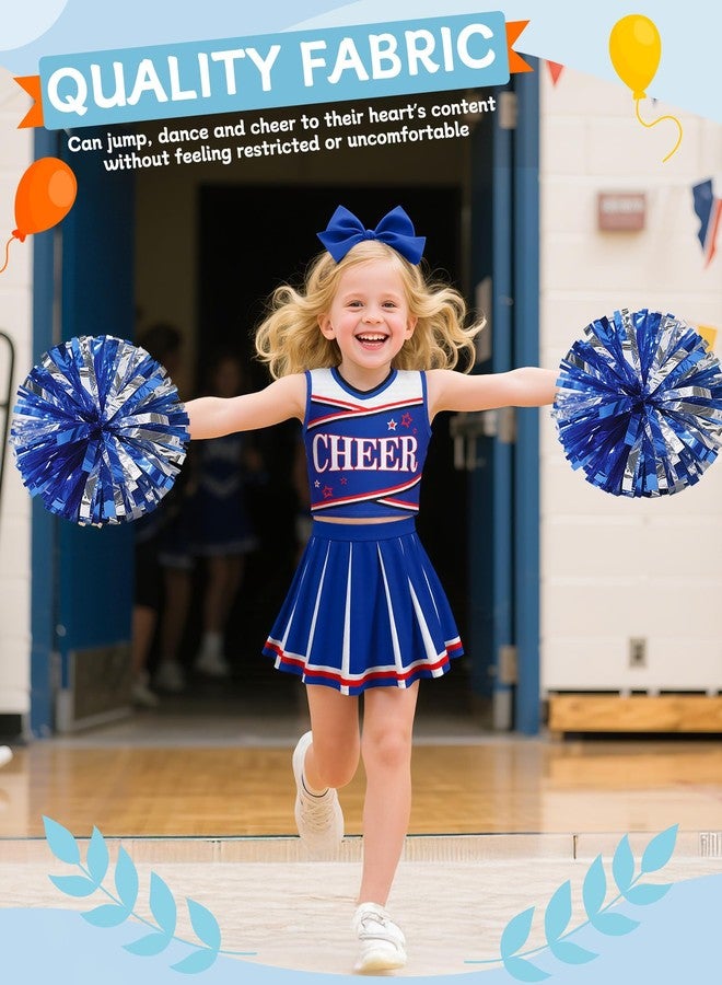 JenPen Cheerleader Costume for Cute Cheerleading Outfit Cheer Uniform for Halloween Dress Up with Accessories(M(5-7year),Blue) - Image 4