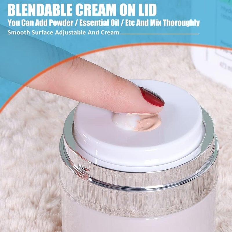 KaiNaDi Airless Pump Jar, 1.7 oz Airless Pump Bottles, Travel Lotion Container â€“ Vacuum Dispenser for Cream â€“ Leak-Proof TSA-Friendly Design Keeps Cream Fresh â€“ Multi-Purpose for Lotion, Sunscreen (2 Pack) - Image 3