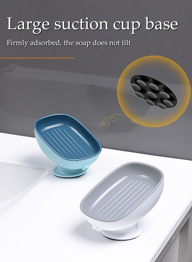 DUNISO Soap Holder,Self Draining Soap Dishes with Suction Cup,Household Soap Boxes,Double Layer Design,Removable and Washable,for Home,Travel,Camping - Image 5