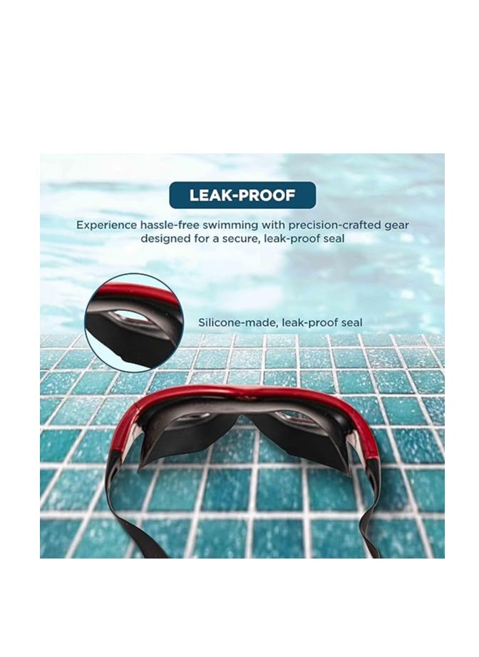 ENDLESS  - EL1007 Premium Swimming Goggle with Anti-Fog and UV Protection | Material : Silicon, PU | Stylish 180 Degree Wide View Glasses | Soft Silicone Gasket for Leak Proof | With Hard Case - Image 1