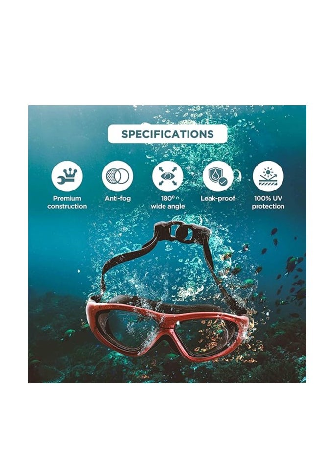 ENDLESS  - EL1007 Premium Swimming Goggle with Anti-Fog and UV Protection | Material : Silicon, PU | Stylish 180 Degree Wide View Glasses | Soft Silicone Gasket for Leak Proof | With Hard Case - Image 1