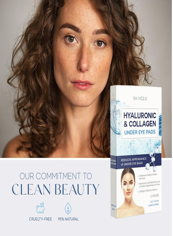 سكين 2.0 لصقات العين Skin 2.0 بحمض الهيالورونيك والكولاجين - مضادة للشيخوخة، تقلل من انتفاخات وتجاعيد العين، لصقات شد وترطيب للعين - عناية كورية بالبشرة خالية من القسوة - مناسبة لجميع أنواع البشرة - 5 أزواج - Image 3