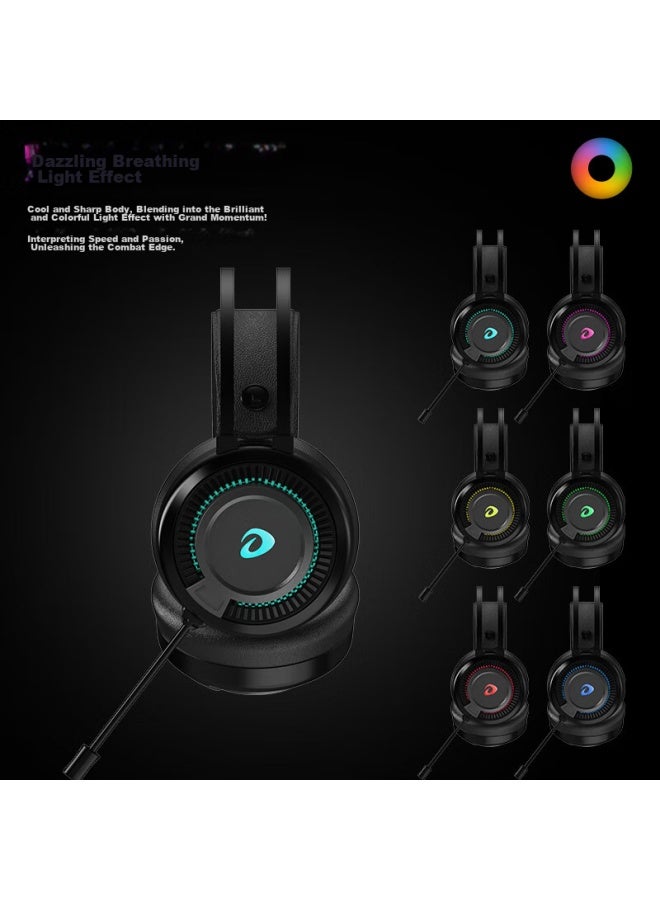 Daryo Dareu Eh719 Gaming Headset, Delta Action Sound Positioning, 7.1 Channel Over-ear Headphones, Desktop Headset, E-sports Headset, Noise-cancelling Headphones - Image 2