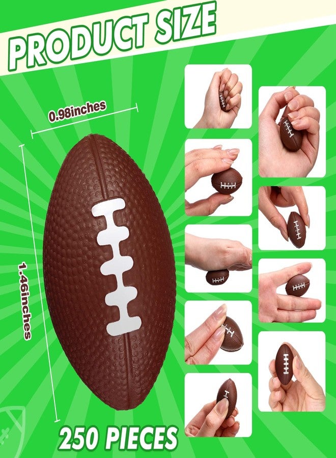 Jerify 250 Pack Mini Footballs Stress Balls Bulk 1.4 Inch Small Soft Foam Sports Balls Fidget Toys for Adults Goodie Bag Stuffers for Birthday Sports Carnival Party Favors(Dark Brown,1.46 x 0.98 Inch) - Image 2