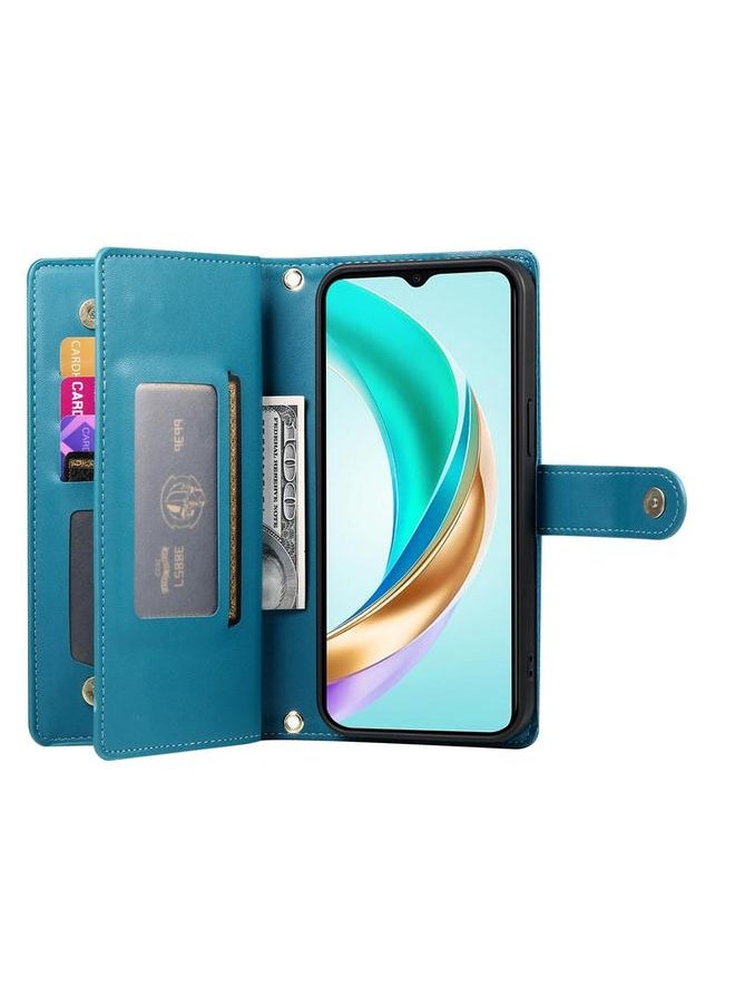 Zaboon Case For Honor X9c Global / Magic7 Lite Nine Card-slot Zipper Wallet Bag Leather Phone Case  - Image 3