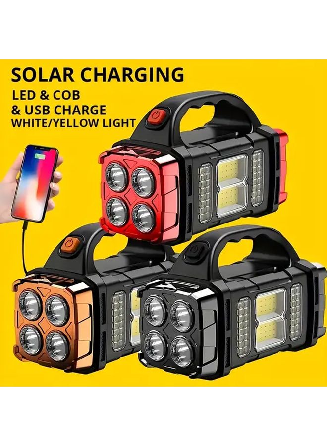 Red LED Tactical Flashlight Dual Light Source High Lumen Adjustable Beam for Camping Hiking Emergency - Image 2