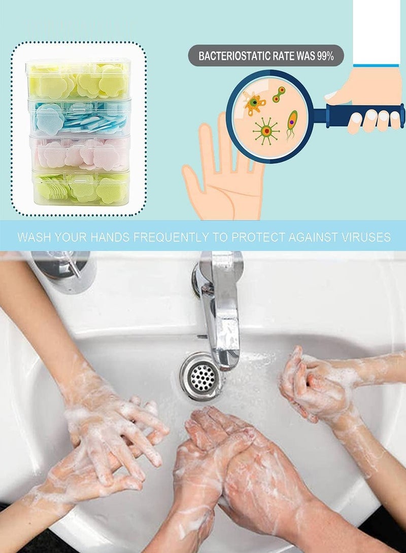 BEIRUI 4 Boxes of Petal Hand Soap Sheets, Portable Dissolvable Soap Sheets for Hand Washing and Cleaning, Perfect for Children and Adults for Outdoor Travel and Camping Hikes - Image 5