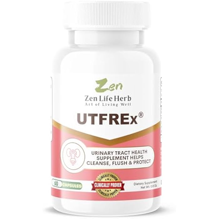 ZEN LIFE HERB UTFREx – Fast Acting - Promotes Urinary Tract Health Supports Healthy Immune and Urinary System, No Vitamins, Minerals, Prebiotics, Sugar, Plant-Based Supplement (60 Capsules) - Image 1
