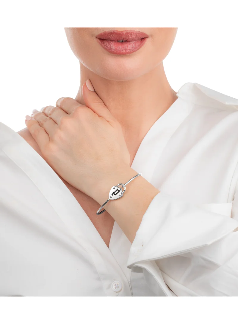 POLICE Cambria Stainless Steel Padlock Bangle for Women