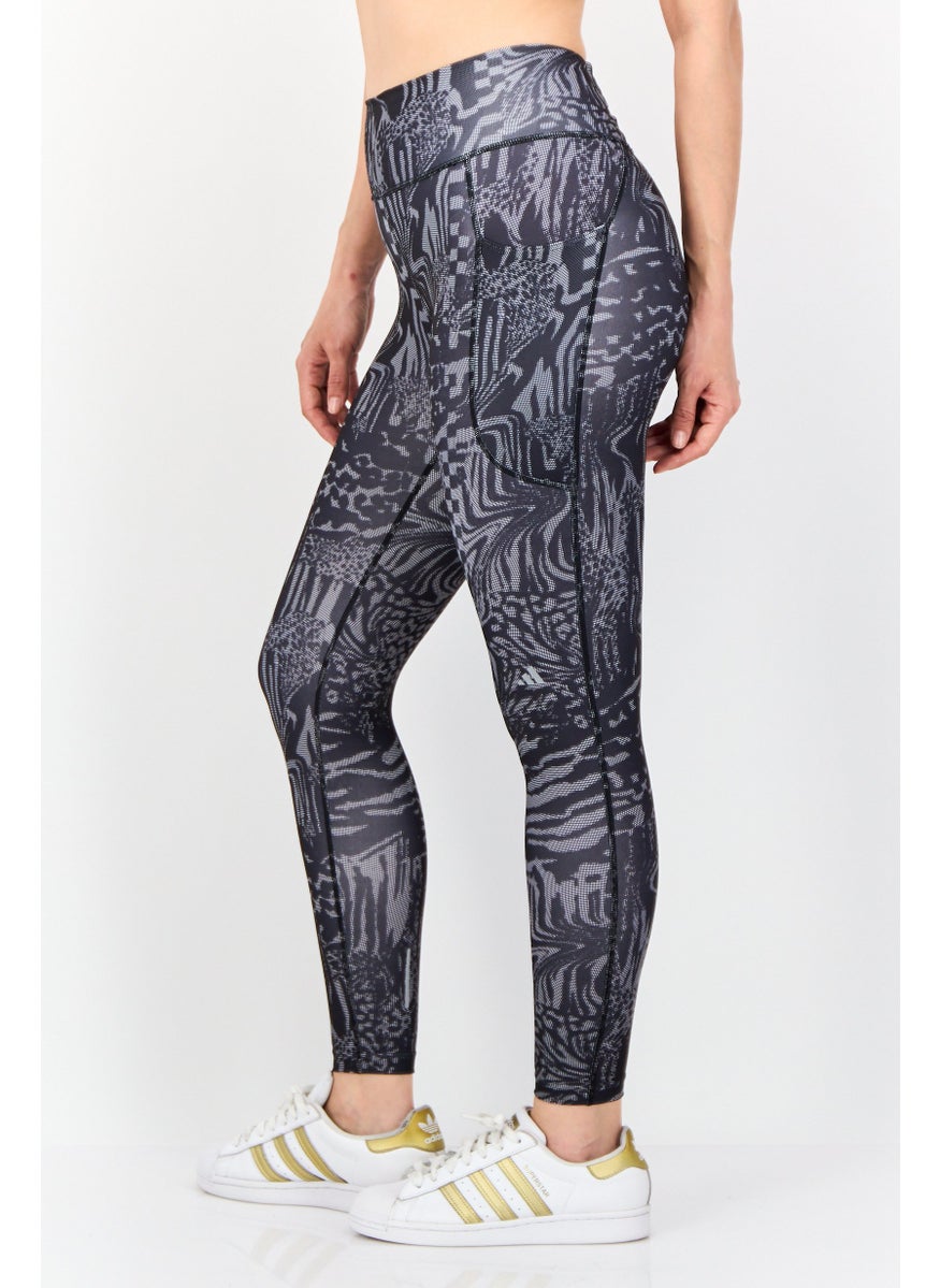 Adidas Women Tight Fit Running Leggings, Black  - Image 3