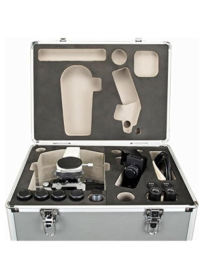 Arabest 40X-2000X Trinocular Compound Replaceable LED Microscope with Aluminum Carrying Case  - Image 1