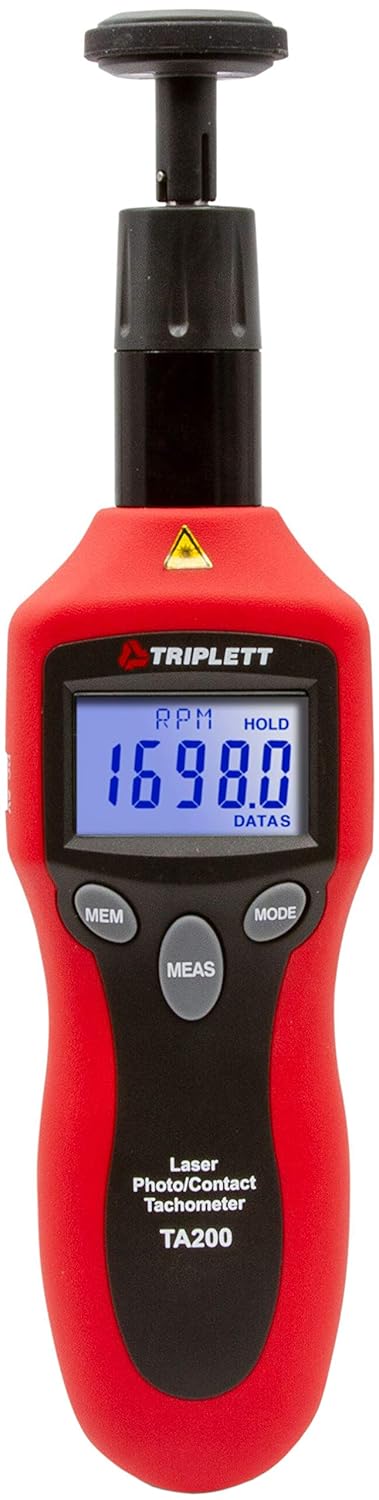 Triplett TA200 Contact and NonContact Laser Photo Tachometer - Image 1