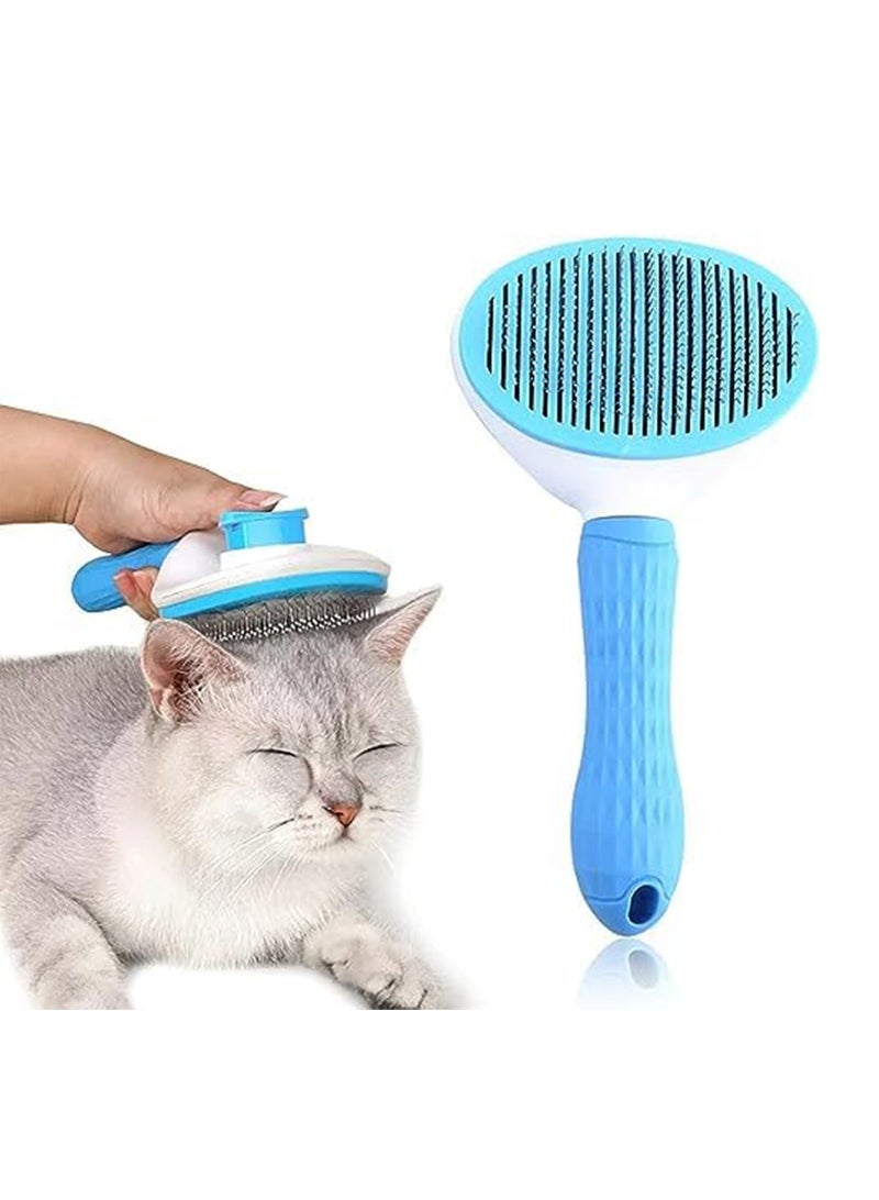 Knox Powering Generations Knox Self-Cleaning Slicker Brush for Dogs & Cats 2-in-1 Grooming, & Massaging Tool with Soft Stainless Steel Bristles, Non-Slip Handle, Easy Fur Removal, Ideal for Long & Short Hair - Image 5