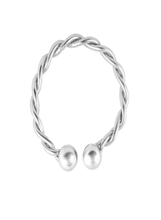 HighSpark 925 Silver Nose Ring | No Piercing Required | 92.5 Sterling Silver and Textured Classic & Simple Nose Ring for Women & Girls - Image 1