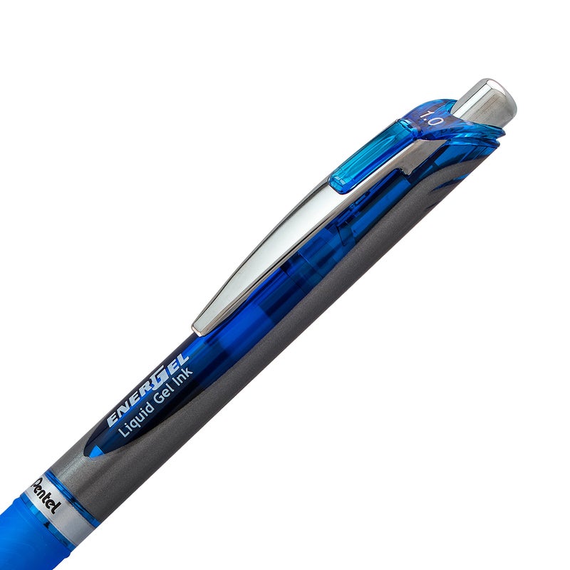 Pentel قلم جل سائل قابل للسحب من بنتل إنرجيل RTX، خط عريض، طرف معدني، حبر أزرق، عبوة من 2 (BL80BP2C) - Image 2