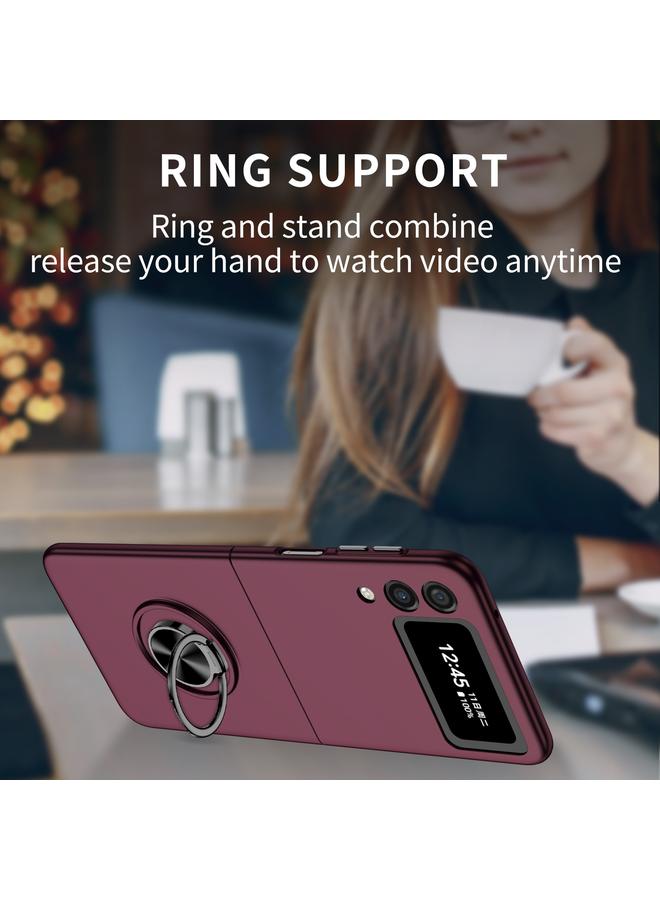 اس-توب جراب لهاتف Samsung Galaxy Z Flip4 مزود بحلقة مدرعة مع حامل للهاتف - Image 3