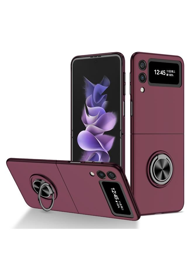 اس-توب جراب لهاتف Samsung Galaxy Z Flip4 مزود بحلقة مدرعة مع حامل للهاتف - Image 1