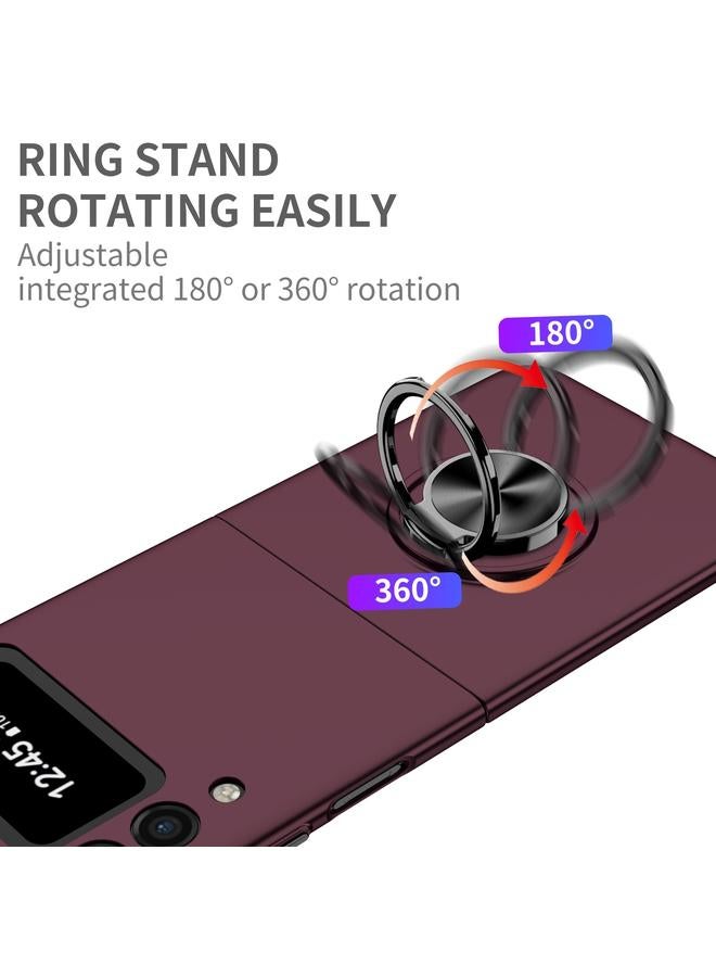 اس-توب جراب لهاتف Samsung Galaxy Z Flip4 مزود بحلقة مدرعة مع حامل للهاتف - Image 4