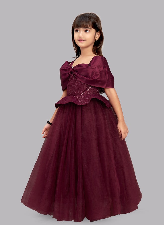 PinkChick فستان بورغندي للفتيات - Image 2
