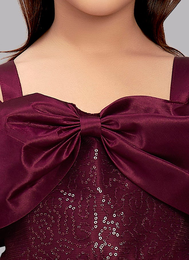 PinkChick فستان بورغندي للفتيات - Image 5
