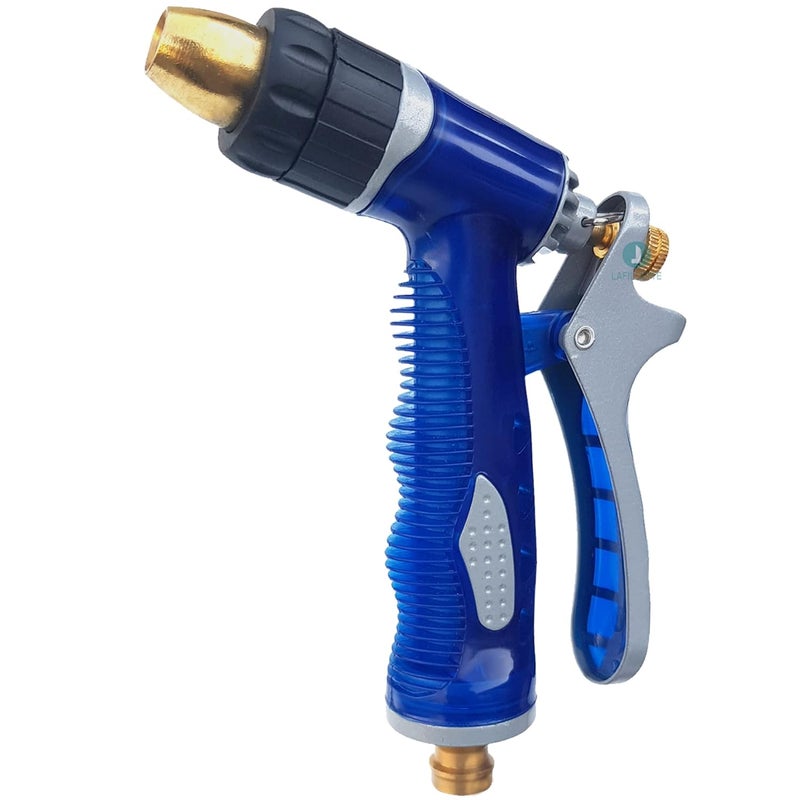 LAFILLETTE High Pressure Washer Brass Nozzle Water Spray Gun for Car Washing Garden Watering RoomDeckFloor Cleaning in Blue Color - Image 1