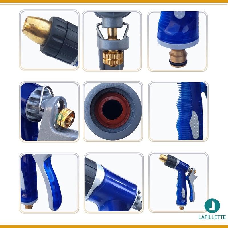 LAFILLETTE High Pressure Washer Brass Nozzle Water Spray Gun for Car Washing Garden Watering RoomDeckFloor Cleaning in Blue Color - Image 5