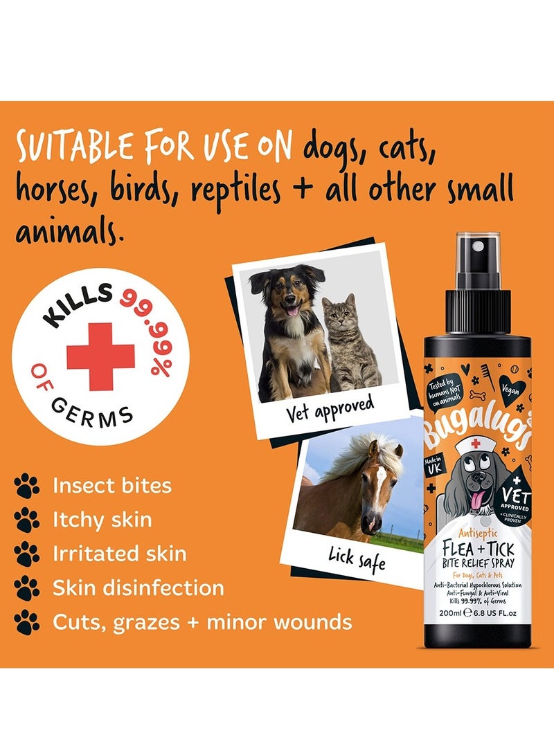 BUGALUGS Antiseptic Flea & Tick Bite Relief Spray 200ml (6.8 Fl Oz) - Image 4