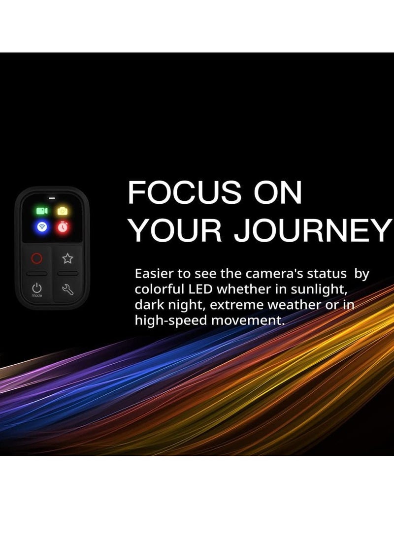 Wireless Remote Control for GoPro Hero 13/12/11/10/9/8/Max, Wireless Smart Remote as Replacement LED Colourful Screen Built-in Battery 50 m Control Range with Wrist Strap for USB Charging Cable - Image 4