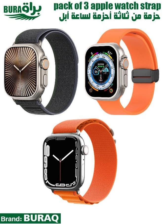 Apple Watch Band Strap For Apple Watch Ultra 2/Ultra 49mm, Series 10 46mm, 9/8/7 45mm, SE2/SE/6/5/4 44mm, 3/2/1 42mm