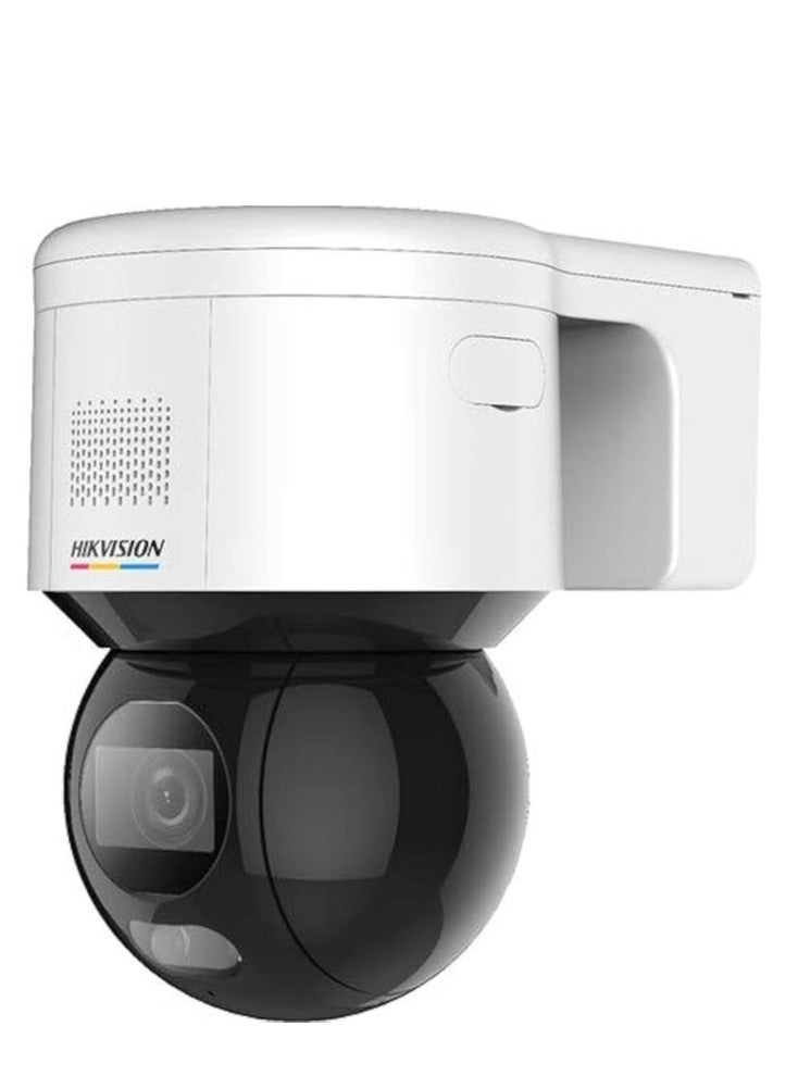 HIKVISION DS-2DE3A400BW-DE(F1)(S5) 4MP ColorVu PT Dome Camera, 4mm Fixed Lens, 30m White Light, 24/7 Full-Color, 120dB WDR, Face Capture, Human/Vehicle Detection, 16x Digital Zoom, 2-Way Audio, IP66, PoE, MicroSD Slot (Up to 512GB), Smart Events - Image 1
