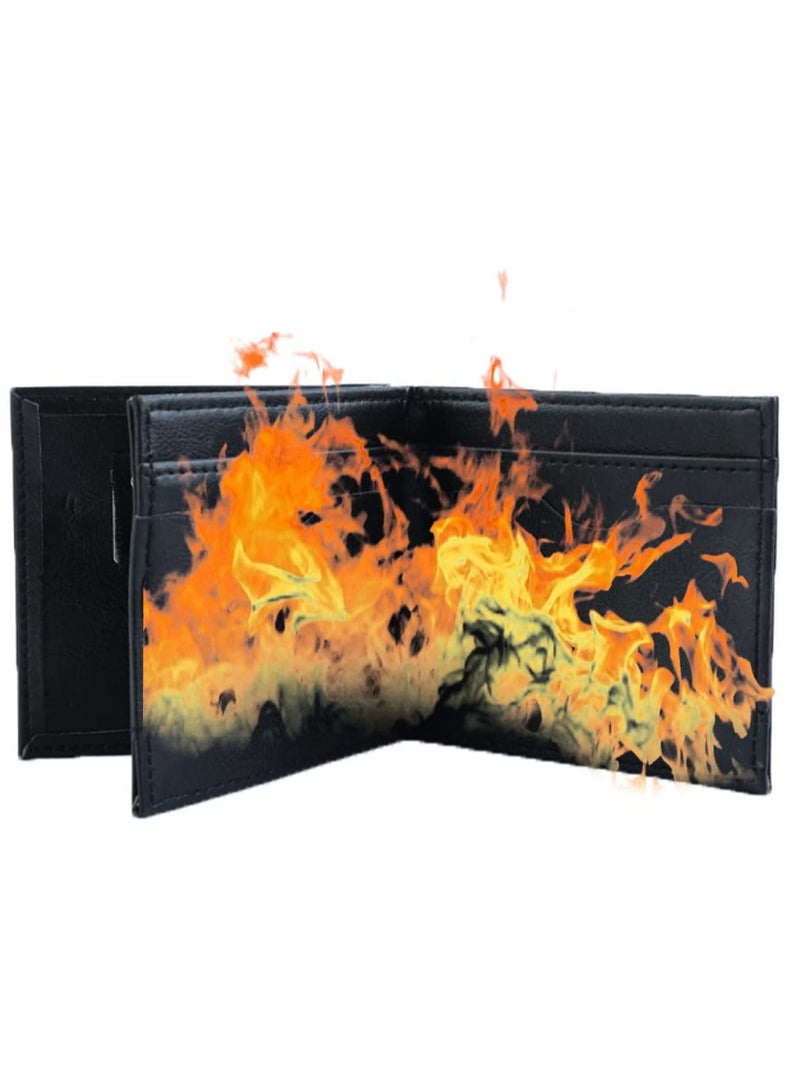 Magic Fire Wallet Trick, Magic Show Wallet, Fire Flaming Wallet Leather Street Show Props Inconceivable Wallet Gimmick Comedy - Image 1