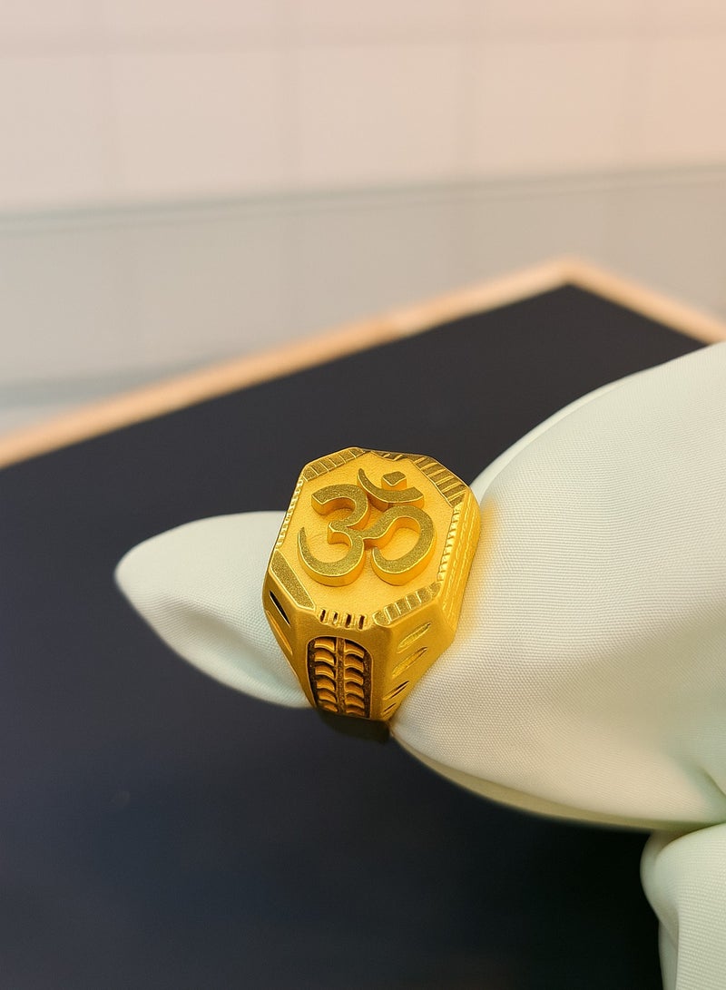 RAM JEWELLERY Luxury Men’s Gold Plated Signet Ring | Heavy Premium Statement Ring with Bold & Stylish Design | Durable Fashion Jewelry for Men, Boys & Gents – Perfect for Daily Wear, Weddings, Parties & Gifting - Image 1