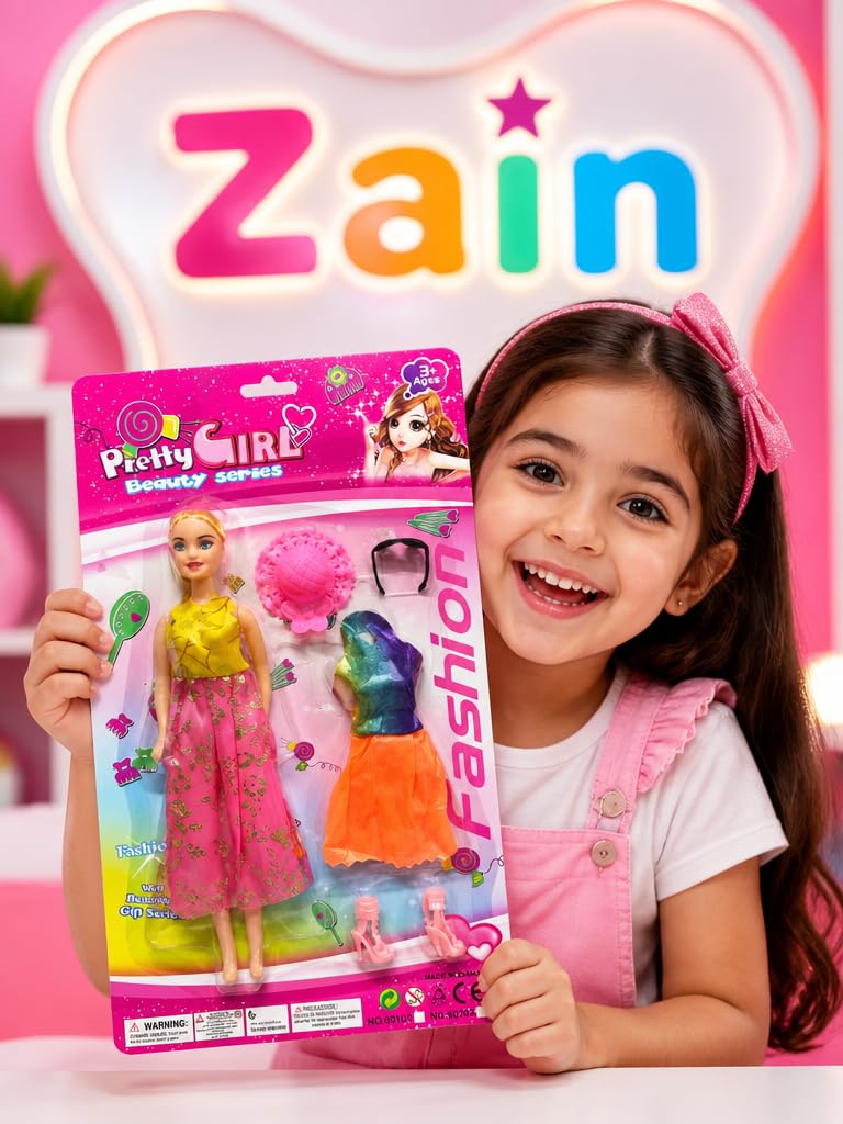Pretty Girl Beauty Series Fashion Doll with Extra Outfit and Accessories Set - Image 3