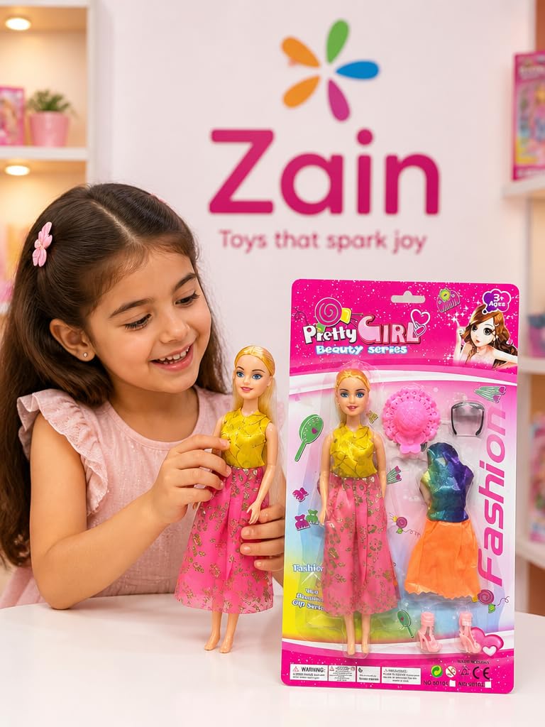 Pretty Girl Beauty Series Fashion Doll with Extra Outfit and Accessories Set - Image 1