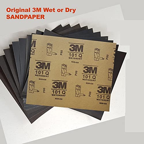 Immech Immech 3M Sandpaper for Wood Furniture Finishing Metal Sanding and Automotive carbike Polishing Dry or Wet Sanding 100 Grit Pack of 4 Pcs - Image 2