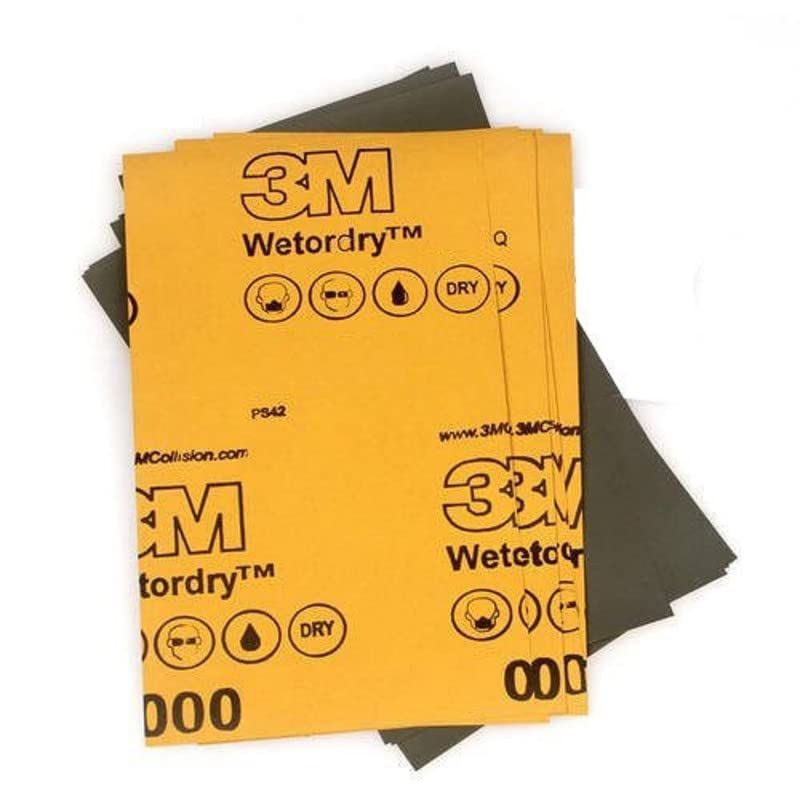 Immech Immech 3M Sandpaper for Wood Furniture Finishing Metal Sanding and Automotive carbike Polishing Dry or Wet Sanding 100 Grit Pack of 4 Pcs - Image 1