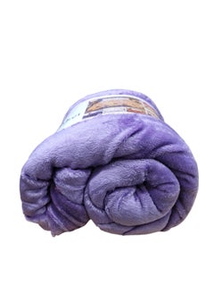 Baltic Linen Fleece Blanket 200x240Cm Soft-Fluffy Blanket-Warm For Sofa And Bed-Easy To Carry-Purple Colour  - Image 2