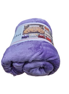 Baltic Linen Fleece Blanket 200x240Cm Soft-Fluffy Blanket-Warm For Sofa And Bed-Easy To Carry-Purple Colour  - Image 3