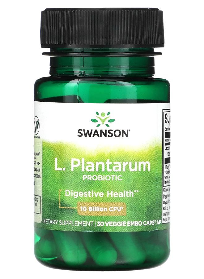 L. Plantarum Probiotic 10 Billion CFU 30 Veggie EMBO Caps AP