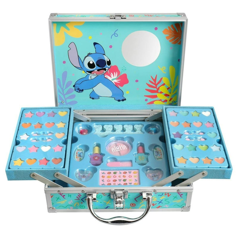 Air Val حقيبة مكياج كبيرة من Air-Val Disney Lilo & Stitch Stitch مع صواني قابلة للطي - Image 2