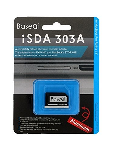 BaseQi Aluminum microSD Adapter for MacBook Pro Retina 13" - Image 4