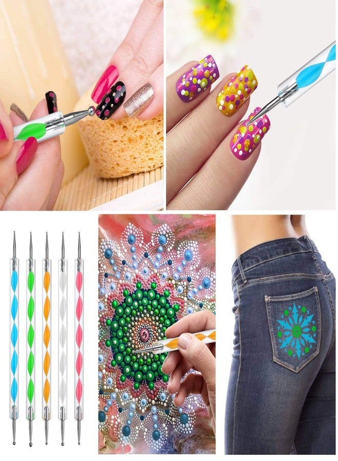 Audab Mandala Dotting Tool Art Kit, Audab 42 Pcs Mandala Rock Dotting Set with Stencil Templates, Stylus Pens Paint Tray and Paint Brushes for Mandala Rock Painting - Image 3