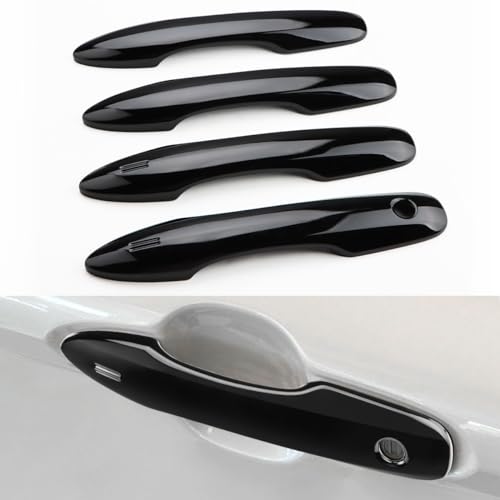 DLOVEG Snap-on Door Handle Cover Compatible for 2018-2025 2026 Toyota Camry Accessories No Adhesive Handle Protectors for 2020-2025 2026 Toyota Corolla Glossy Black - Image 1