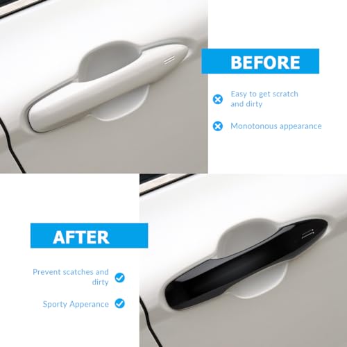 DLOVEG Snap-on Door Handle Cover Compatible for 2018-2025 2026 Toyota Camry Accessories No Adhesive Handle Protectors for 2020-2025 2026 Toyota Corolla Glossy Black - Image 3