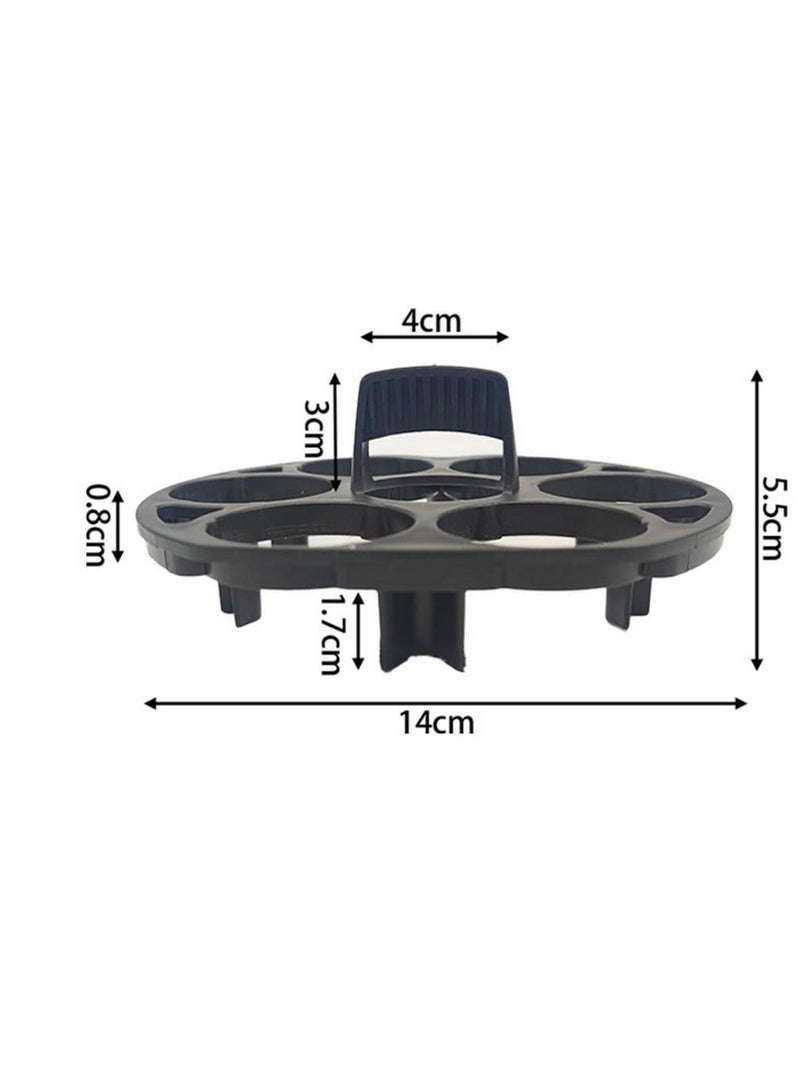 Egg Boiler Steamer Rack, Instant Pot Egg Rack, Egg Cooker Tray Stand for 7 Eggs, Heat-resistant, Bpa-free Plastic, Prevents Rolling, Easy Storage in Fridge Kitchen Utensils, Black - Image 4
