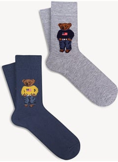 Mono Socks 2 Pack Teddy Bear Socks 