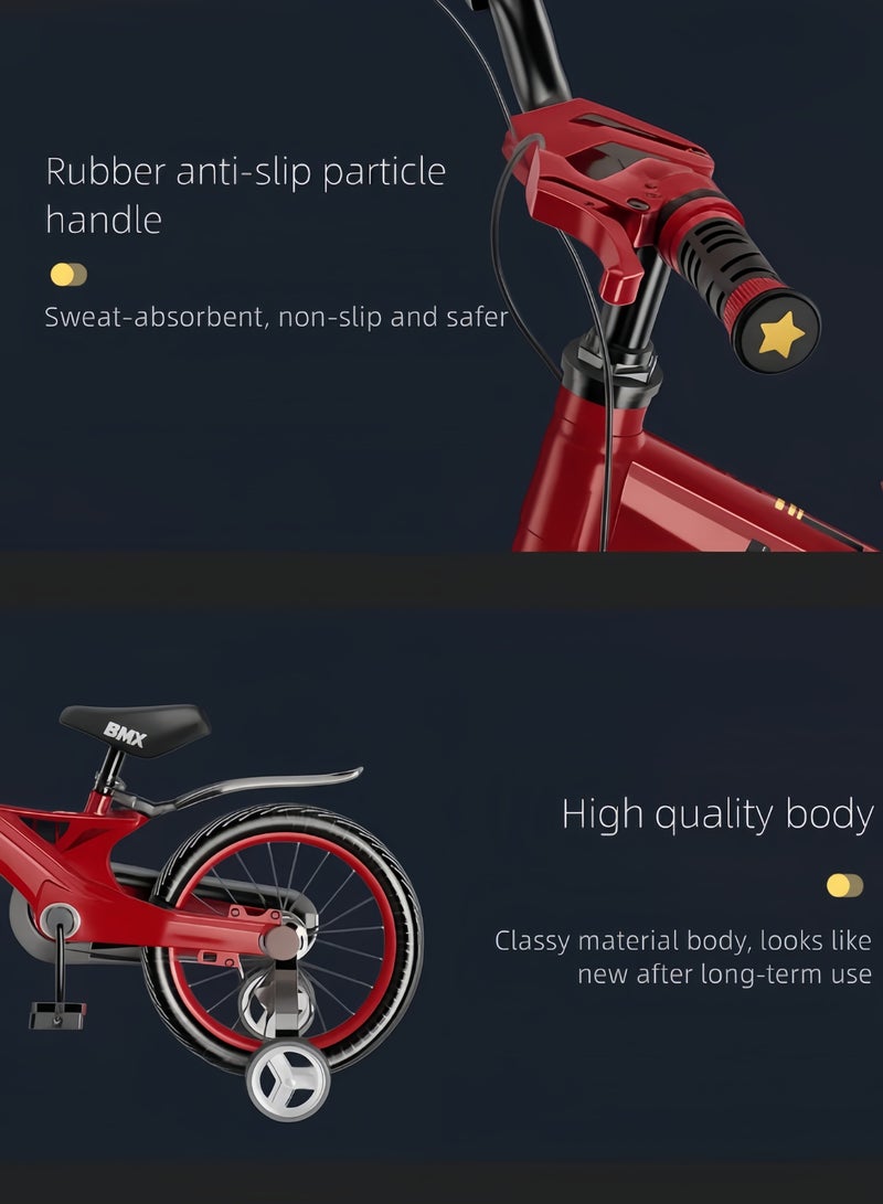 Kids Bike 14/16/18 inch – Magnesium Alloy Frame, Dual Brake, Height Adjustable, for 3-12 Years Boys & Girls  - Image 4