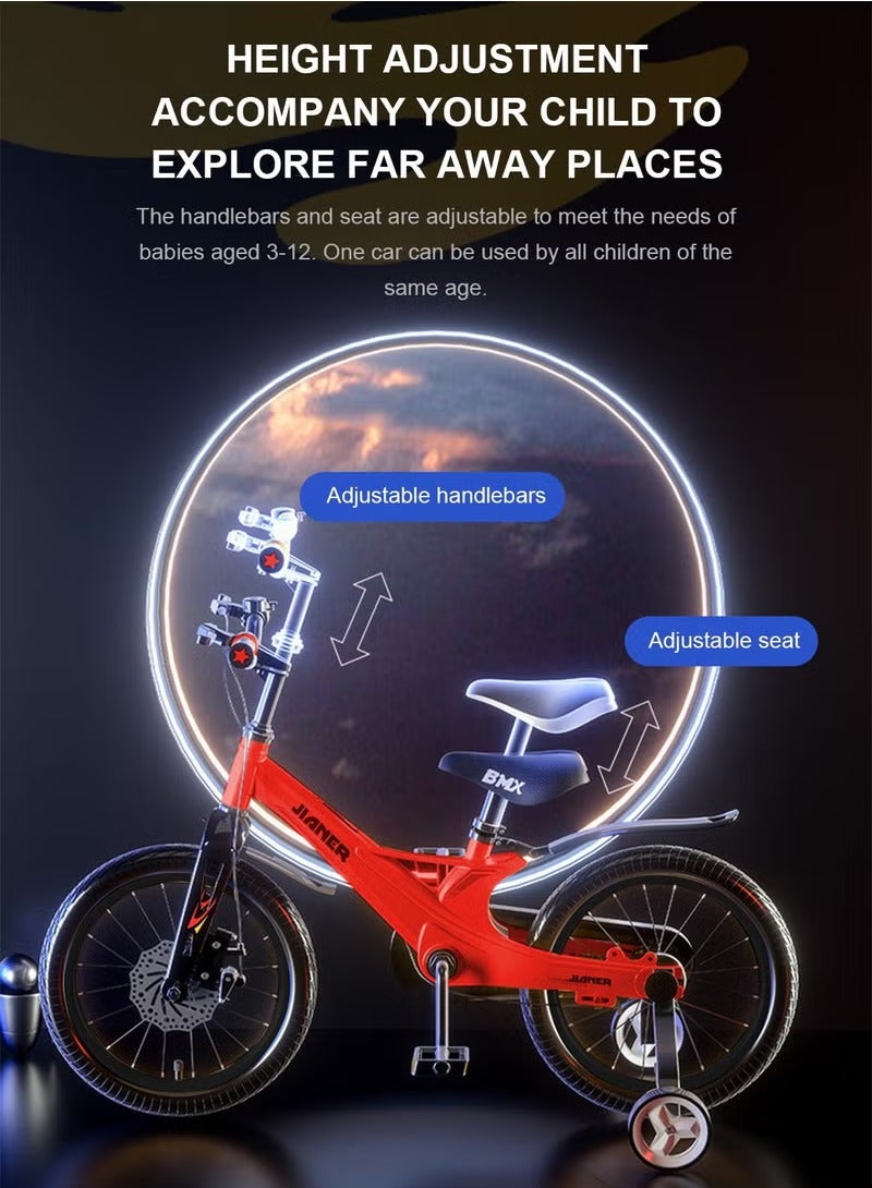 Kids Bike 14/16/18 inch – Magnesium Alloy Frame, Dual Brake, Height Adjustable, for 3-12 Years Boys & Girls  - Image 5