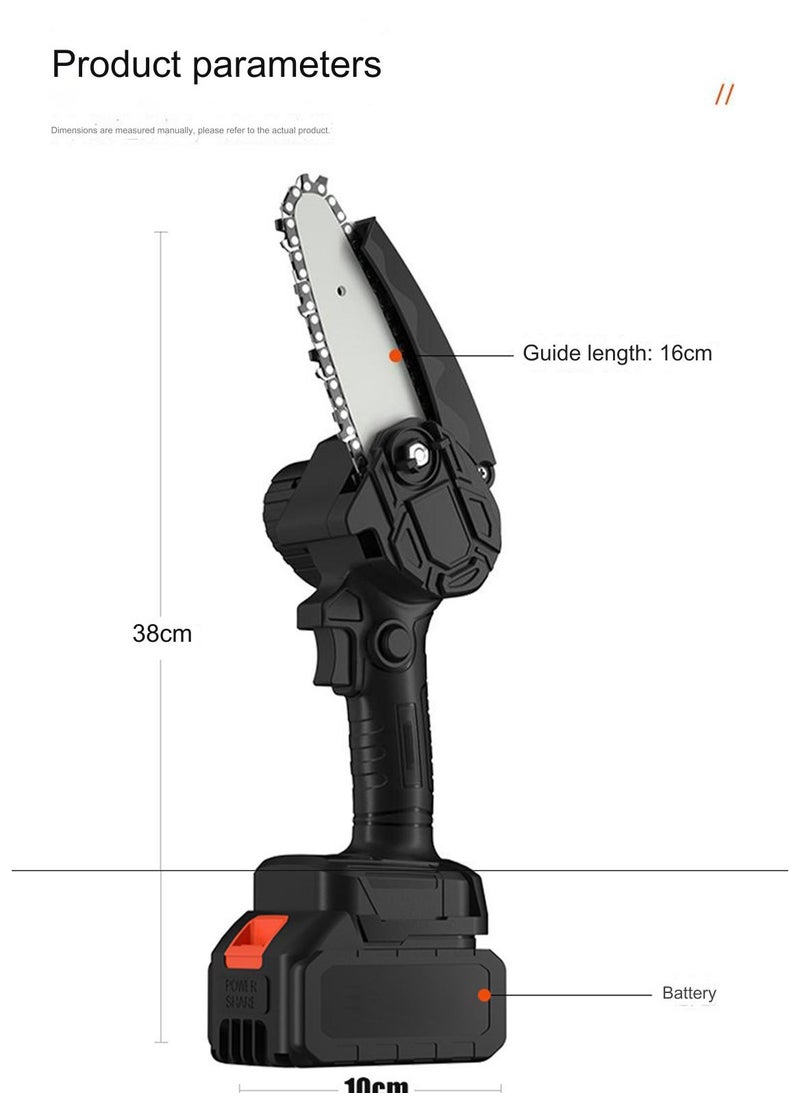 4-Inch Handheld Lithium-Ion Cordless Mini Chainsaw for Logging