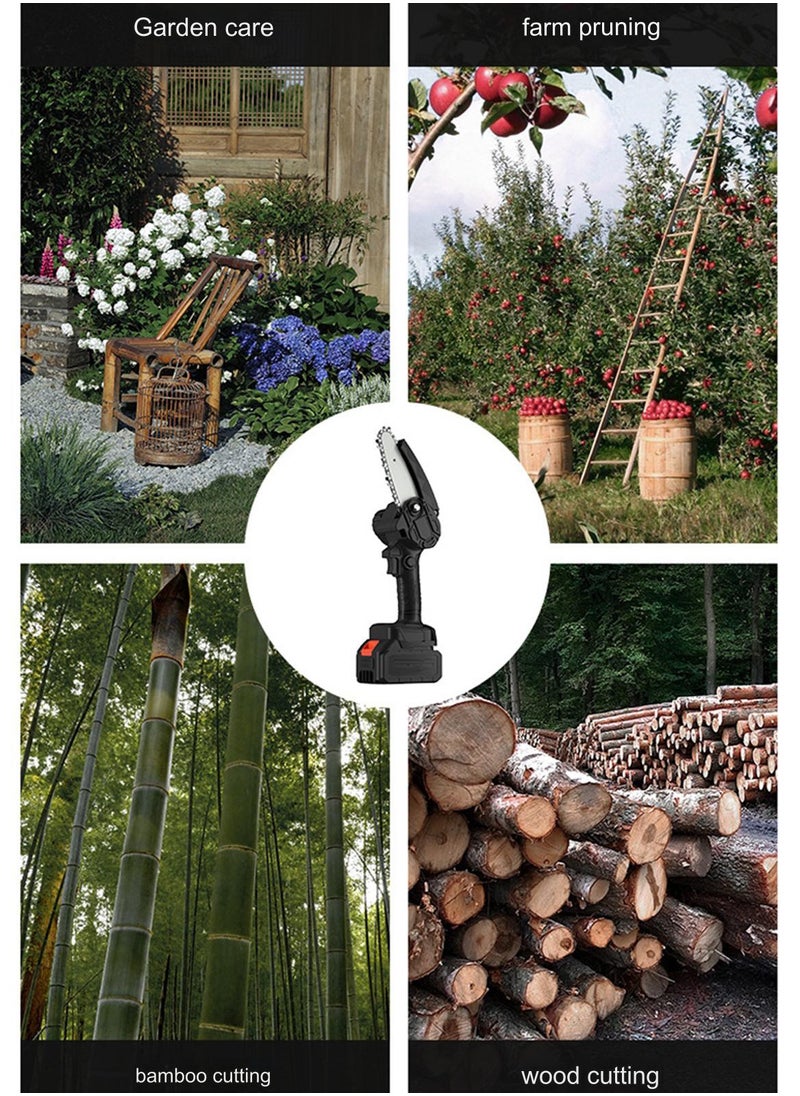 Sharpdo 4-Inch Handheld Lithium-Ion Cordless Mini Chainsaw for Logging  - Image 4